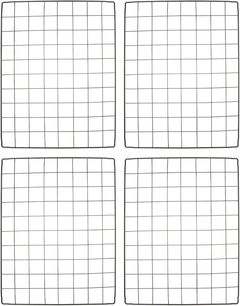 4Pcs DIY Pet Playpen Fence Panels Thickened Iron Mesh Sheets 35X45Cm Cage Fencing Divider for Dogs, Rabbits, Guinea Pigs Indoor Outdoor Pet Accessories - Image 1