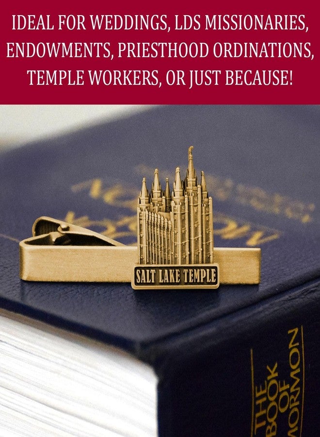 Ringmasters LDS Salt Lake City Utah Temple Gold Steel Tie Bar - Tie Clip - Priesthood Gift, LDS Missionary, Tie Clip - Image 5