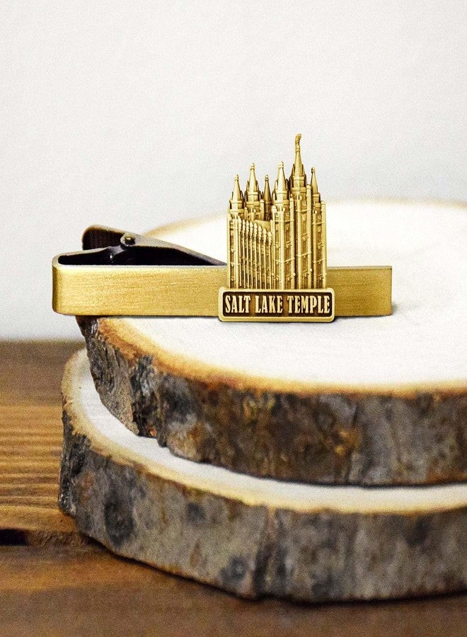 Ringmasters LDS Salt Lake City Utah Temple Gold Steel Tie Bar - Tie Clip - Priesthood Gift, LDS Missionary, Tie Clip - Image 2