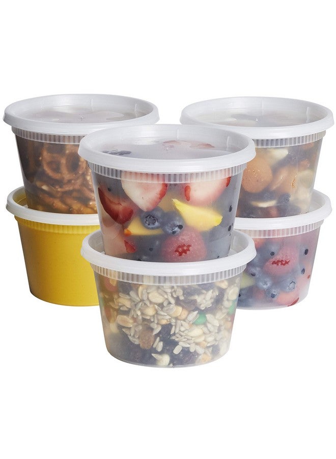 GUSTO [48 Sets 16 oz. Plastic Deli Disposable Food Storage Containers With Airtight Lids (Formerly Comfy Package) - Image 1