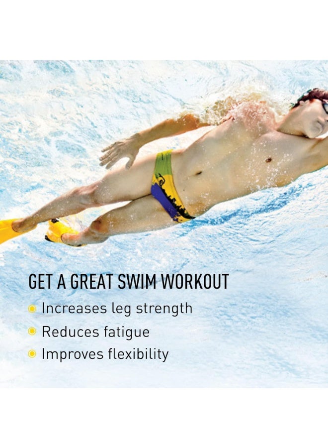 FINIS Z2 Gold Zoomers Swim Fins - Short Blade Training Fins for Strength & Speed - Natural Rubber Fit - Size E - Image 3