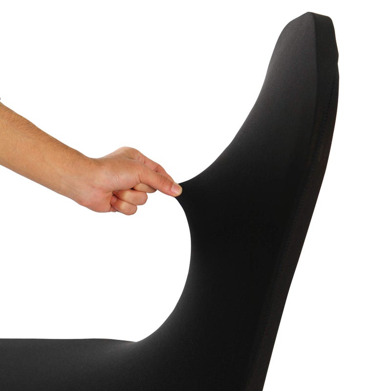 Ascoza Ascoza 20 Pack Black Spandex Chair Covers for High Back Chairs in Stretch Washable Fabric for Wedding  Party Holidays Celebration and Other Special Events - Image 5