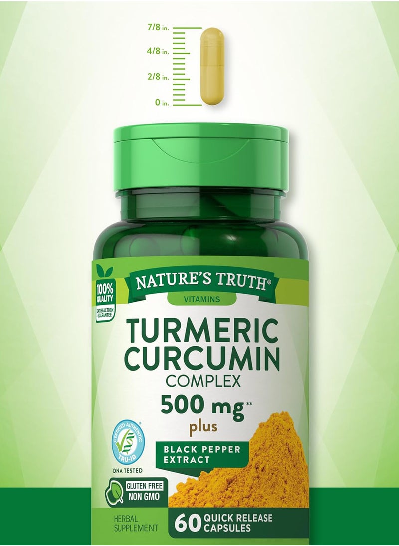 Nature's Truth Turmeric Curcumin Complex 500 Mg Plus Black Pepper Extract 60 Count  - Image 5