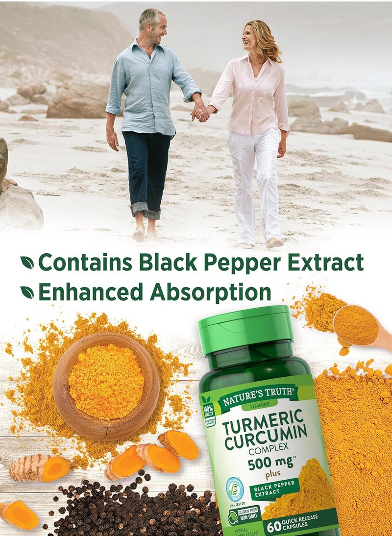 Nature's Truth Turmeric Curcumin Complex 500 Mg Plus Black Pepper Extract 60 Count  - Image 4