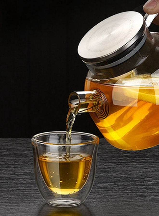 بيوينتي فنجان قهوة زجاجي فنجان شاي 4 عبوات لقهوة الاسبريسو 80 مل - Image 4