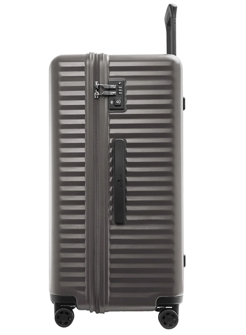 Echolac Celestra 75cm Hardcase Non-Expandable 4 Double Wheel Check-In Luggage Trolley Grey