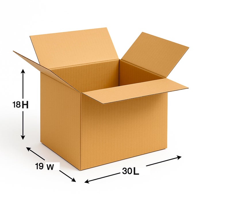 PackGenie 5 Ply 30 x 19 x 18 Inches Strong Large Size Heavy-Duty Carton Boxes For House Shifting, Packing, Moving and Other Proposes (Pack of 2) - Image 2