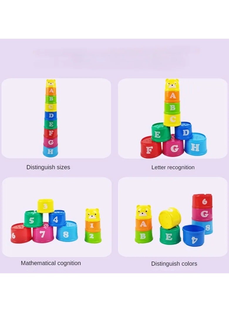 AROAQ Kid Brain Response Battle Fold Cup Hand Speed Competition Stack Game Early Education Puzzle Train Board Game Toy - Image 3