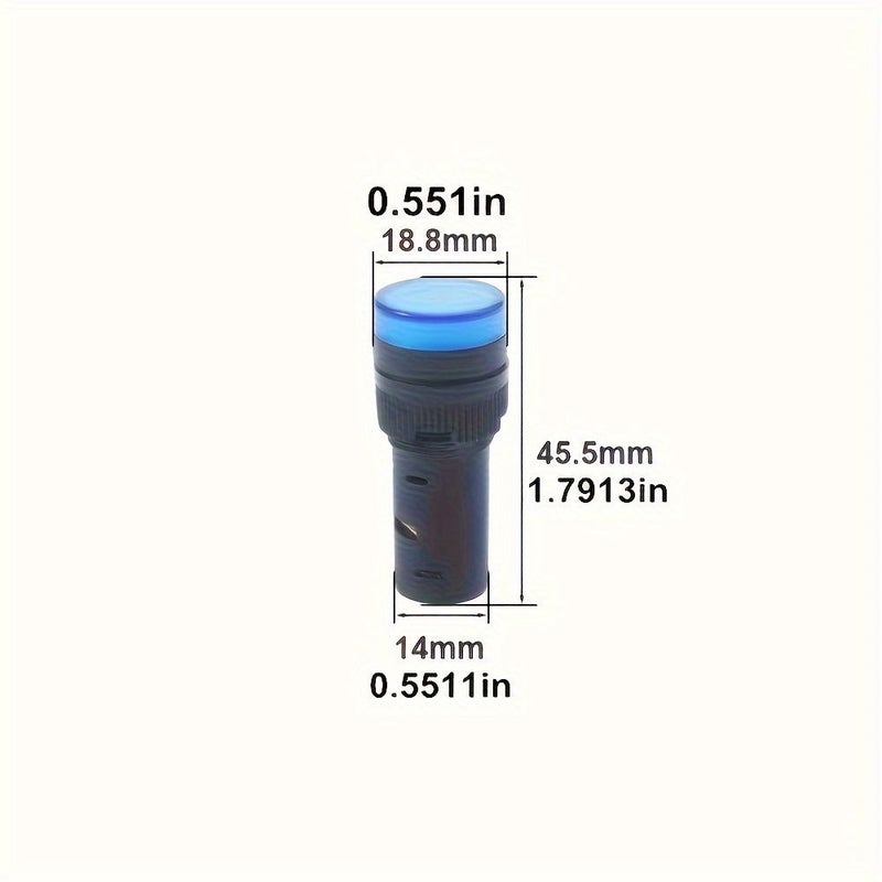 AD16 16C Panel Mount Signal Power LED Light Indicator White ACDC 12V 3Pcs - Image 2