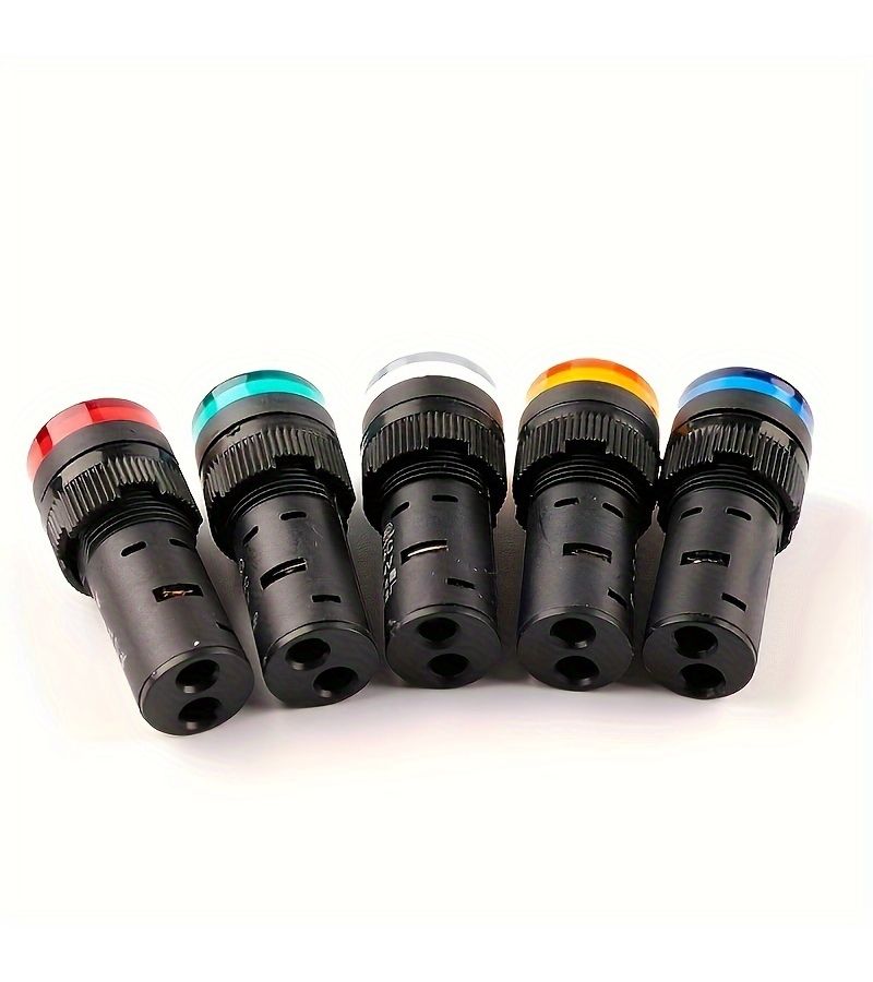 AD16 16C Panel Mount Signal Power LED Light Indicator White ACDC 12V 3Pcs - Image 4