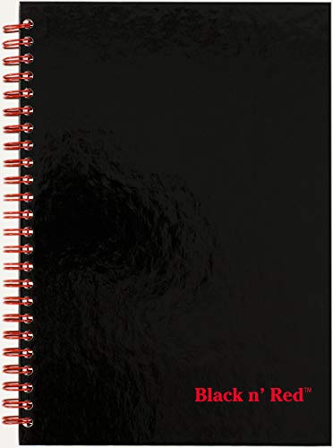 Black n' Red Twin Spiral Hardcover Notebook, Medium, Black/Red, 70 Ruled Sheets, Pack of 6 (L67000) - Image 4