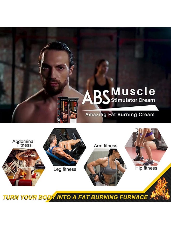 Elaimei - Abs Toner Cream- Fat Burning Cream for Belly, Slim Shaping Workout Enhancer Gel for Women and Men, Tummy Slimming Cream &Cellulite Treatment for Thighs, Legs, Abdomen, Arms and Buttocks - Image 1