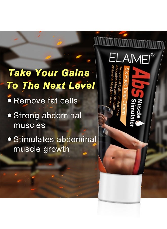 Elaimei - Abs Toner Cream- Fat Burning Cream for Belly, Slim Shaping Workout Enhancer Gel for Women and Men, Tummy Slimming Cream &Cellulite Treatment for Thighs, Legs, Abdomen, Arms and Buttocks - Image 1