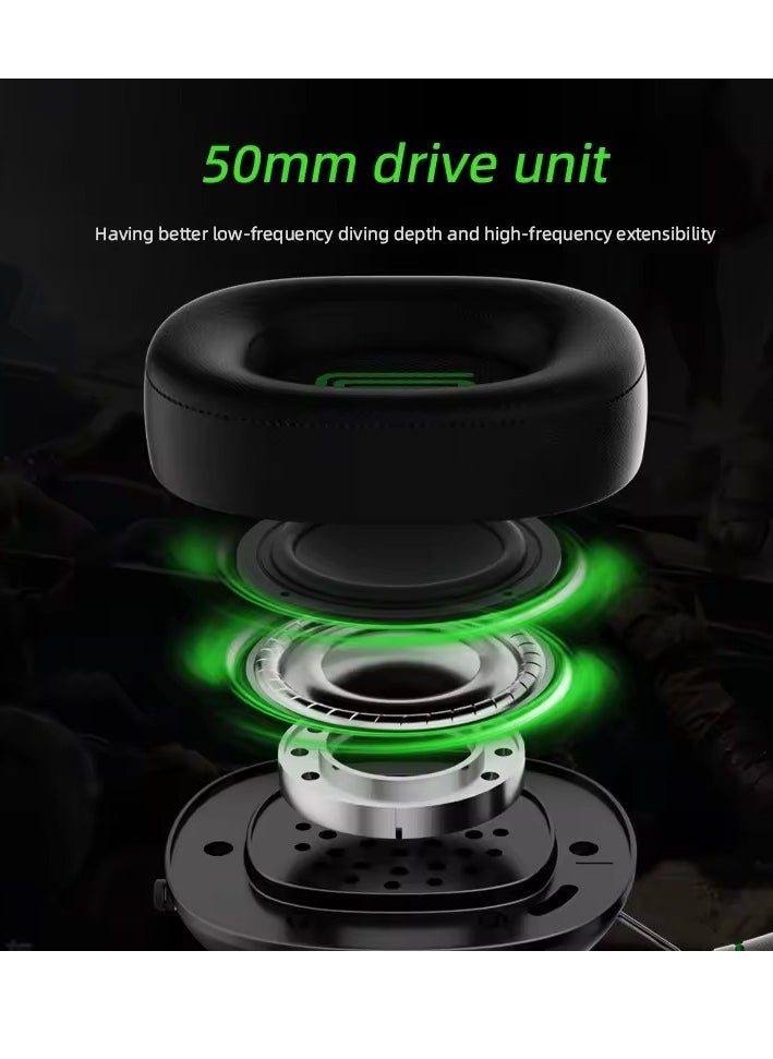Beva A100 Wired Headphones with AUX Pin Port Virtual Channel with Microphone ENC Noise Cancelling Gaming Headset