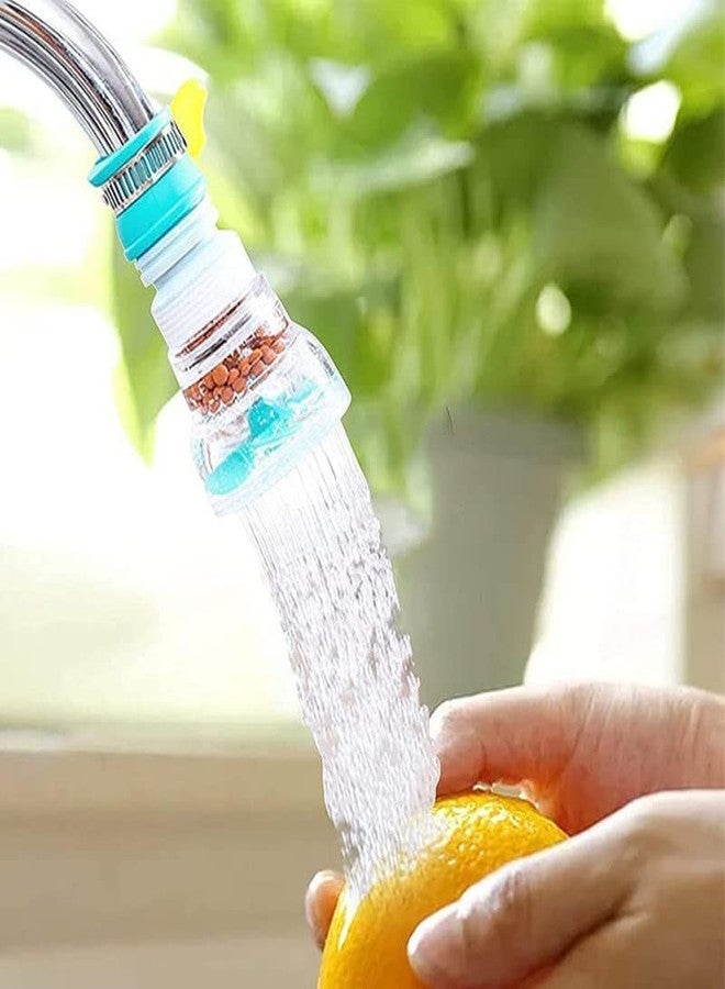 Cospex Portable Faucet Water Filters Booster Shower Kitchen Water Filter Tap Head 360 Degree Retractable Rotating Splash Proof Faucet End Extension Hose (Single Layer Water Filter Tap - Image 2