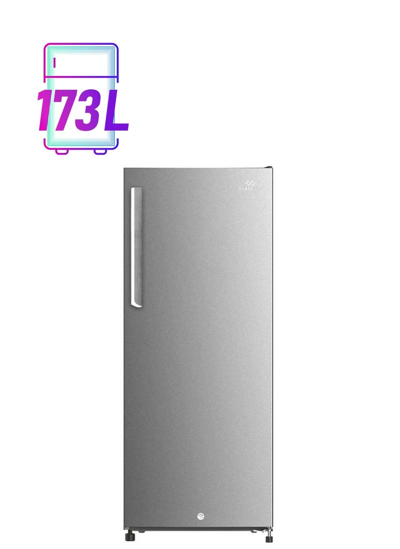 ClassPro - Single Door Refrigerator 173L Defrost System Interior LED D Class Silver - Image 1