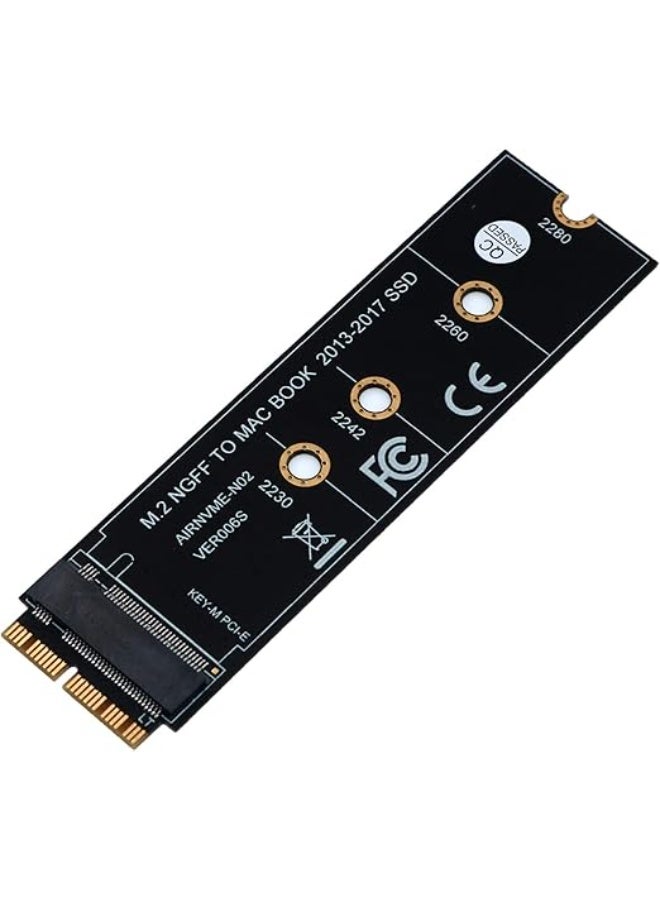 Permanent Memory Adapter Card for M.2 SSD Upgrade – Compatible with MacBook Air 2013–2017, Black - Image 1