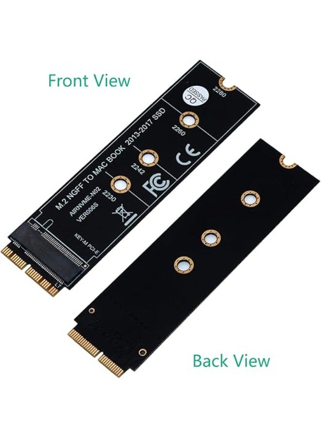 Permanent Memory Adapter Card for M.2 SSD Upgrade – Compatible with MacBook Air 2013–2017, Black - Image 2