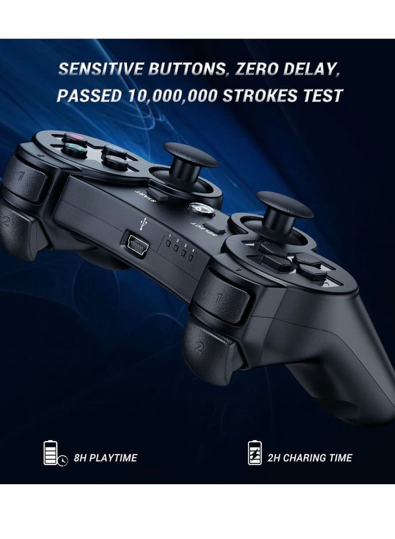 Rechargeable Wireless PS3 Controller with Bluetooth 4.0, Dual Shock Vibration Gamepad for Ultimate Gaming Experience - Image 3
