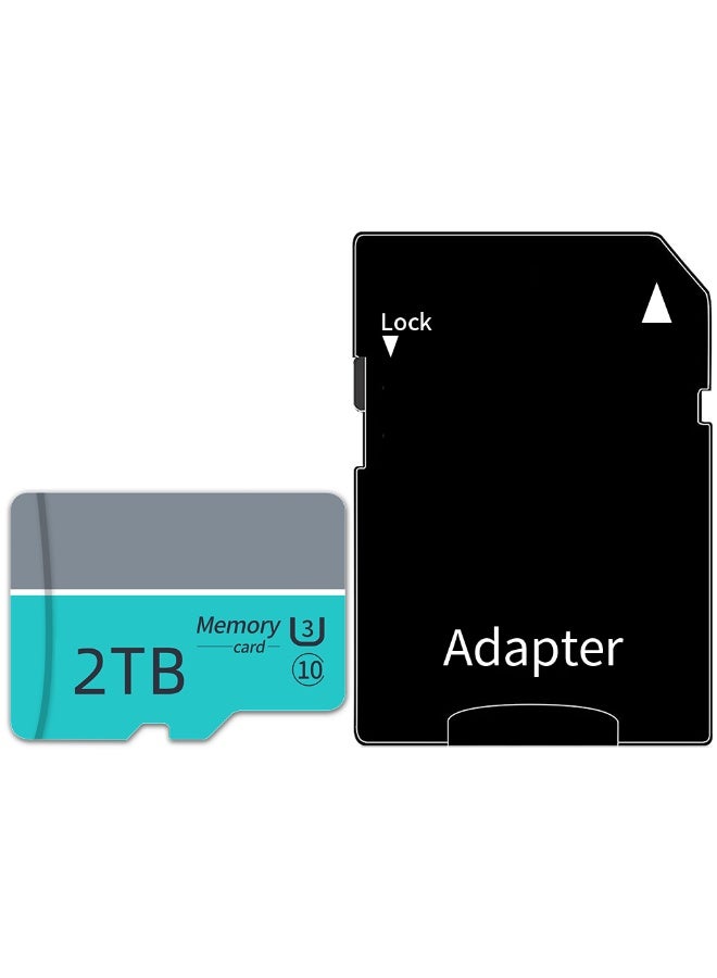Micro SD Card 2TB SD Memory Card 2000GB TF Card Class 10 High Speed Transfer SD Card with Adapter for Dash Cams&Action Camera,Surveillance&Security Cams - Image 2