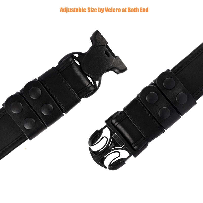TACNEX Duty Belt w/Hook Lining Tri-Release Buckle 4 Keepers 2" Police Law Enforcement Security Outer Belt Plain Black L - Image 4
