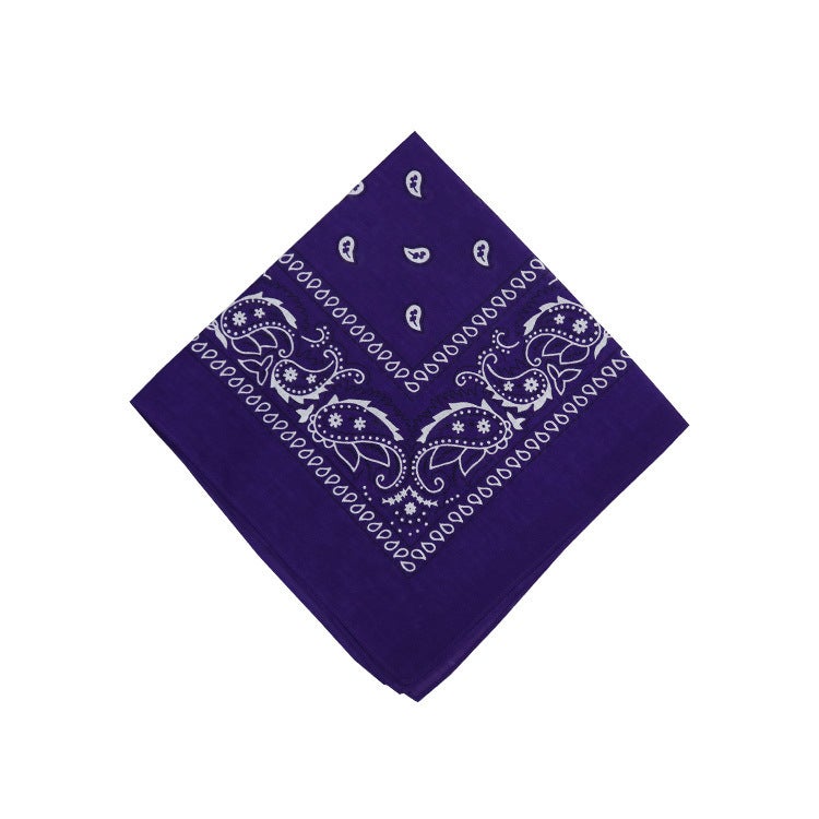 Cotton 74GSM Paisley Bandana HipHop Unisex dark purple (Cotton 90GSM) 