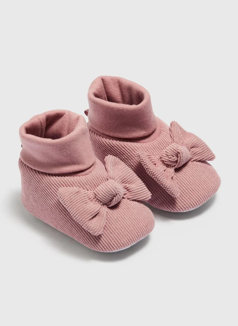 ماتلان Baby Pink Bow Sock Boots