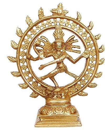 Pick End Now Brass Nataraja Statue | Handcrafted Lord Shiva Dancing Natraj Idol for Home Decor & Pooja (5x1.5x6 Inches, 390gm) - Image 4