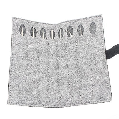 FEITA Professional Tweezers Set - FEITA Precision Tweezers with Travel Case - Stainless Steel Tweezers for Plucking, Watchmakers, Jewelry, Electronic, Craft (Silver 7Pcs) - Image 3
