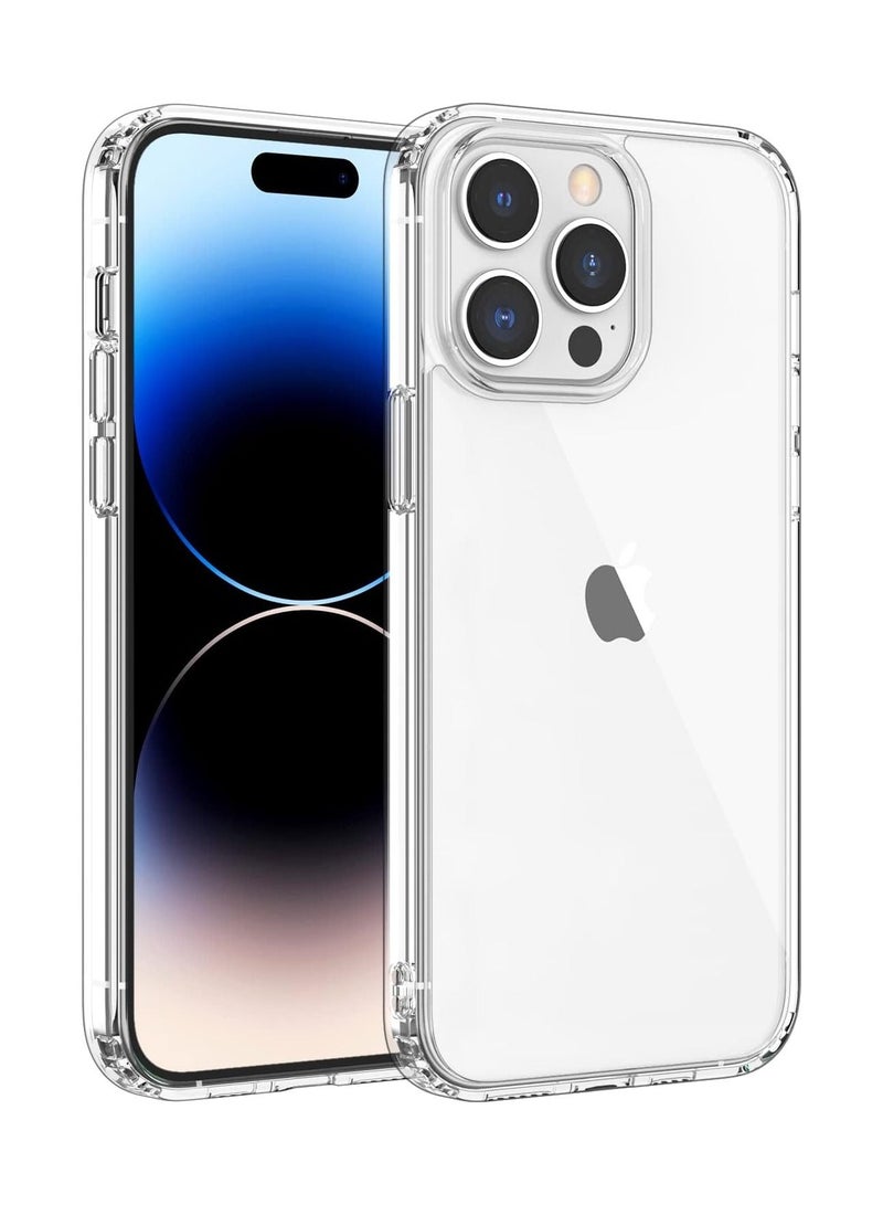 متوافق مع حافظة iPhone 14 Pro 6.1، حافظات شفافة مقاومة للصدمات مع مصدات سيليكون TPU وغطاء مضاد للخدش، شفاف عالي الدقة - Image 1