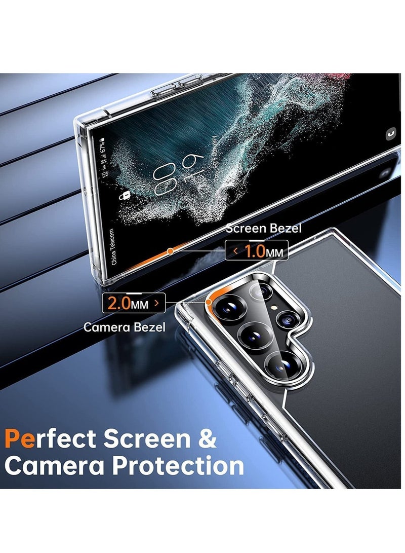 Raxoom [5-in-1] for Samsung Galaxy S22 Ultra Case,2 Packs Camera Lens Protector + 2 Packs Soft Screen Protector,Matte-Finish, All-Round Protection, Shockproof, Anti-Scratches Kit for Galaxy S22 Ultra 5G - Image 4
