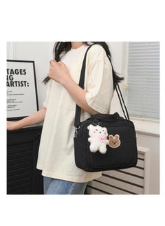 RATSAW Diaper Bag Tote for Baby Girl Mommy Bag Quilted Cotton Baby Diaper Bag Travel Diaper Multifunction Maternity Bag Travel Storage Bag Diaper Tote Bag without Doll  - Image 3