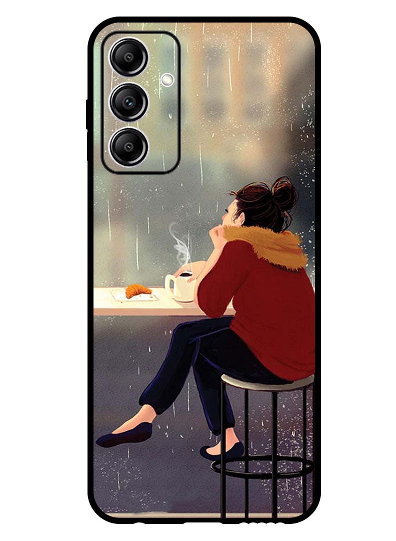 Theodor Protective Case Anti Scratch Shock Proof Bumper Cover For Samsung Galaxy A15 5G Sipping Coffee - Image 1