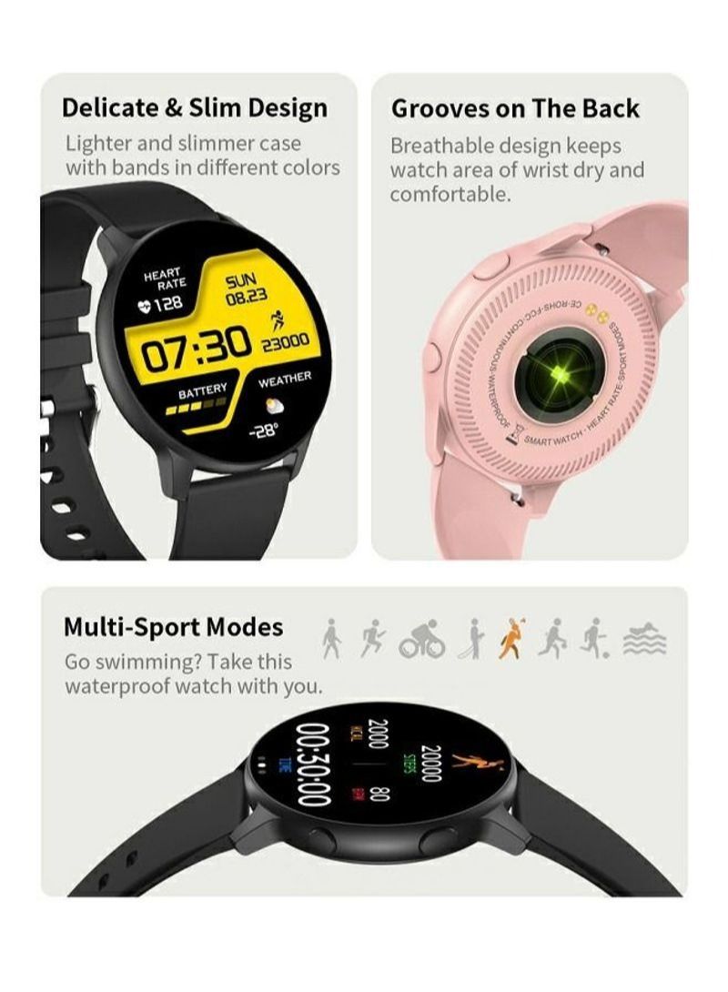 NIBEMINENT Fitness Watch Available for Android & IOS Phones Pink - Image 3