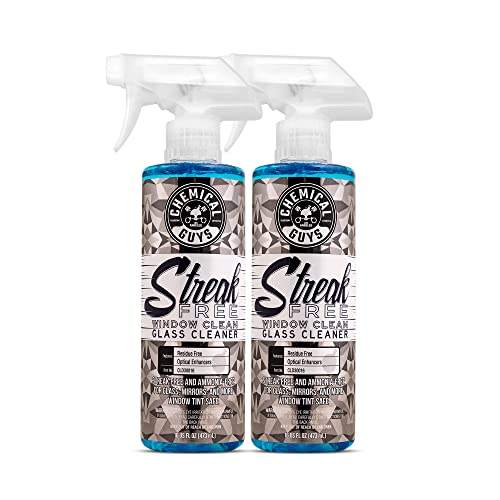 Chemical Guys CLD3001602 Streak Free Glass & Window Cleaner (Works on Mirrors, Navigation Screens & More; Car, Truck, SUV and Home Use), Ammonia Free & Safe on Tinted Windows, (2 Pack) 16 fl oz - Image 1