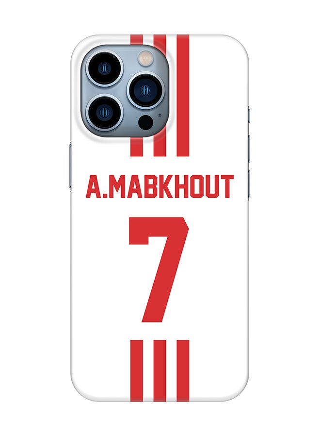 Stylizedd Slim Cover for Apple iPhone 13 Pro Case Snap Classic Series Mobile Cover Hard PC Shield Matte Finish Print -UAE-Player-A.Mabkhout - Image 1