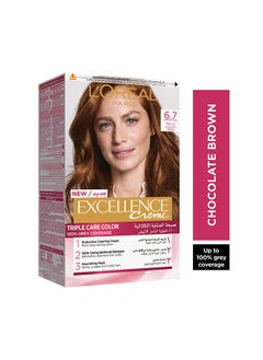 L'OREAL PARIS Excellence Crème Permanent Hair Color 6.7, Chocolate Brown  - Image 2