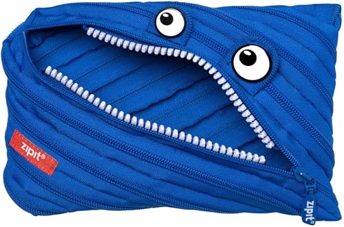 ZIPIT Monster Large Pencil Case for Kids, Cute Zipper Pouch for Boys Girls and Teens, Stationery Bag for School ,Blue - Image 1