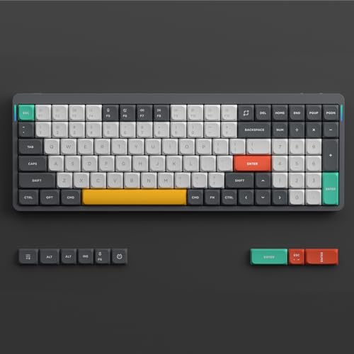 nuphy Air96 V2 Wireless Mechanical Keyboard,100 Keys RGB Backlit Keyboard,Supports Bluetooth 5.1,2.4G and Wired Connection,for PC/Laptop/Windows/Mac -Grey Gateron Aloe Switch - Image 3