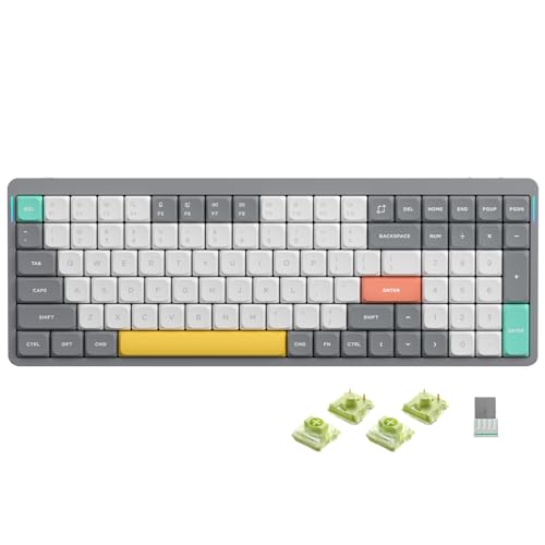 nuphy Air96 V2 Wireless Mechanical Keyboard,100 Keys RGB Backlit Keyboard,Supports Bluetooth 5.1,2.4G and Wired Connection,for PC/Laptop/Windows/Mac -Grey Gateron Aloe Switch - Image 1