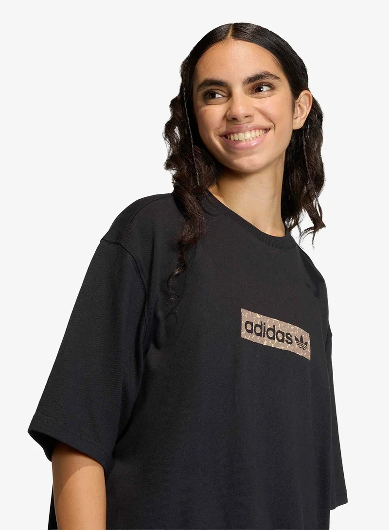 Adidas Originals BLACK Aop T-Shirt for Women | Best Price UAE