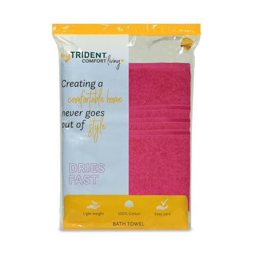 MYTRIDENT Comfort Living Bath Towels | Quick Drying | Travel Friendly | for Men/Women|1 Piece Large Size |100% Cotton 400 GSM |70 cms x 140 cms - Multicolor - Image 4