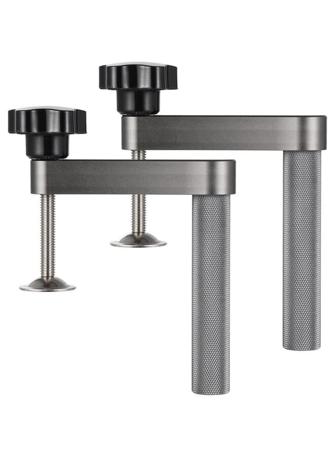 2pcs Bench Dog Clamp, Stable Holdfast Dog Hole Clamp,Adjustable Table Aluminum Table Clamps for Woodworking Tools (Material : 19MM) - Image 1