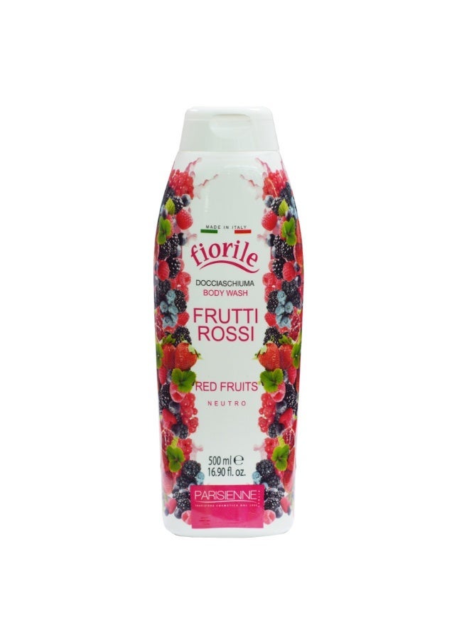 Fiorile Body Wash Red Fruits 500ML | Nourishing & Moisturizing Shower Gel | Maintain Soft & Smooth Skin | Daily Use Body Cleanser - Image 1