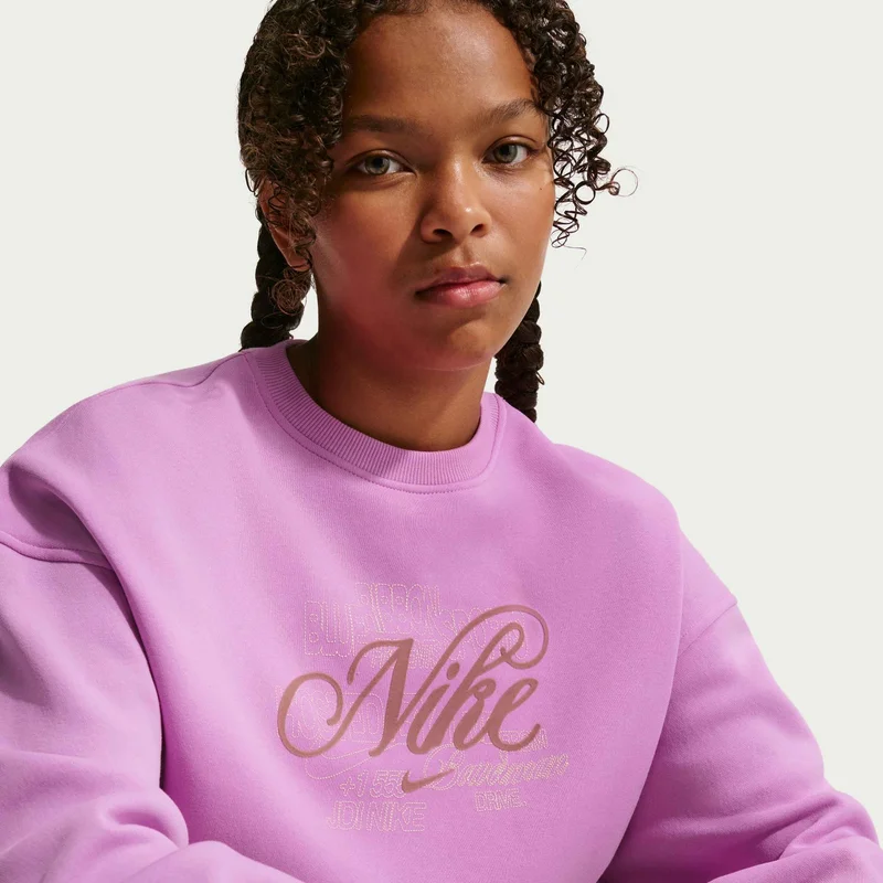 نايكي Kids' Sportswear Club Boxy Sweatshirt (Older Kids)