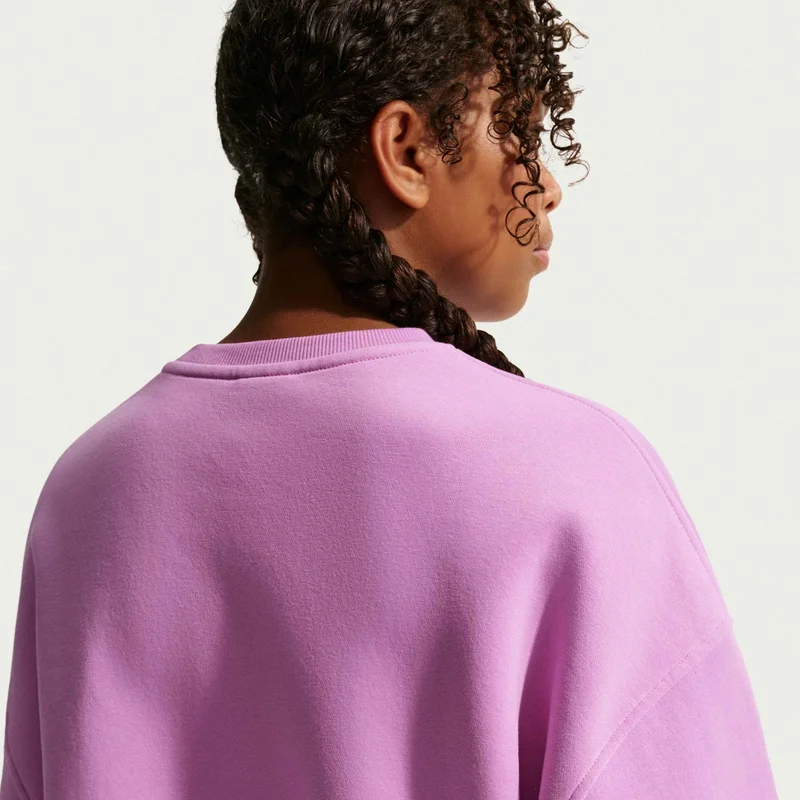 نايكي Kids' Sportswear Club Boxy Sweatshirt (Older Kids)