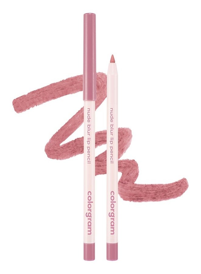 COLORGRAM NUDE BLUR LIP PENCIL 03 GEEK ROSE | Soft Blurring Lip Liner for Seamless Overlining & Naturally Plumped Lips | Korean Lip Makeup - Image 1