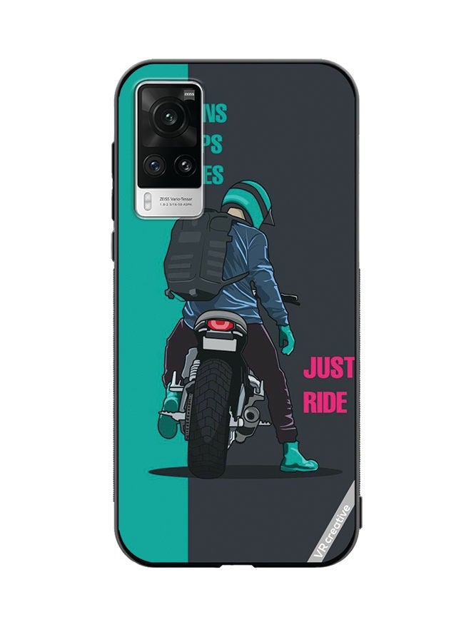 VR CREATIVE Protective Case Cover For Vivo X60 Pro Just Ride Design Multicolour - Image 1