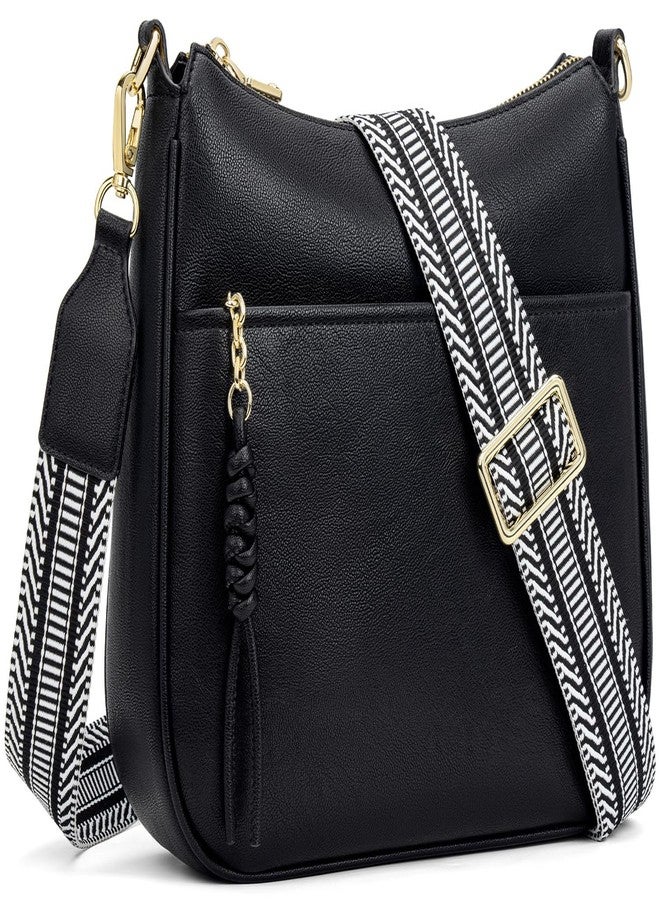 Peacocktion Crossbody Purses for Women Trendy Designer Vegan Leather Hobo Bags with Wide Shoulder Strap - Image 1