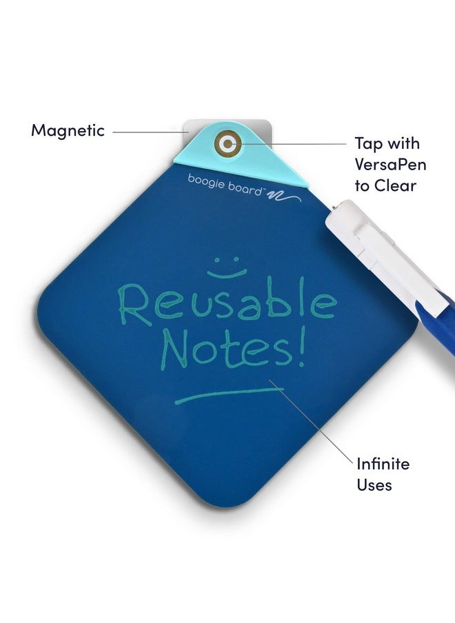 بوغي بورد مجموعة أدوات بدء تشغيل VersaNotes من Boogie Board، عبوة من 3 قطع قابلة لإعادة الاستخدام، مقاس 4×4، قابلة للمسح الجاف وبديلة للملاحظات اللاصقة للمنزل والمكتب، تتضمن 3 VersaNotes، وألواح تثبيت مغناطيسية، ومسح فوري، وقلم VersaPen  - Image 2